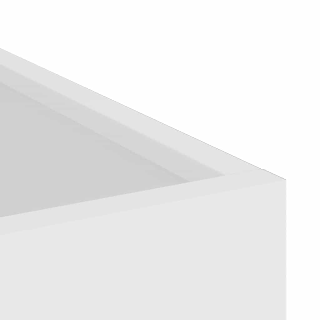 Garden Planter White 50 x 32 x 40 cm Cold-rolled steel