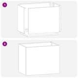 Garden Planter White 50 x 32 x 40 cm Cold-rolled steel