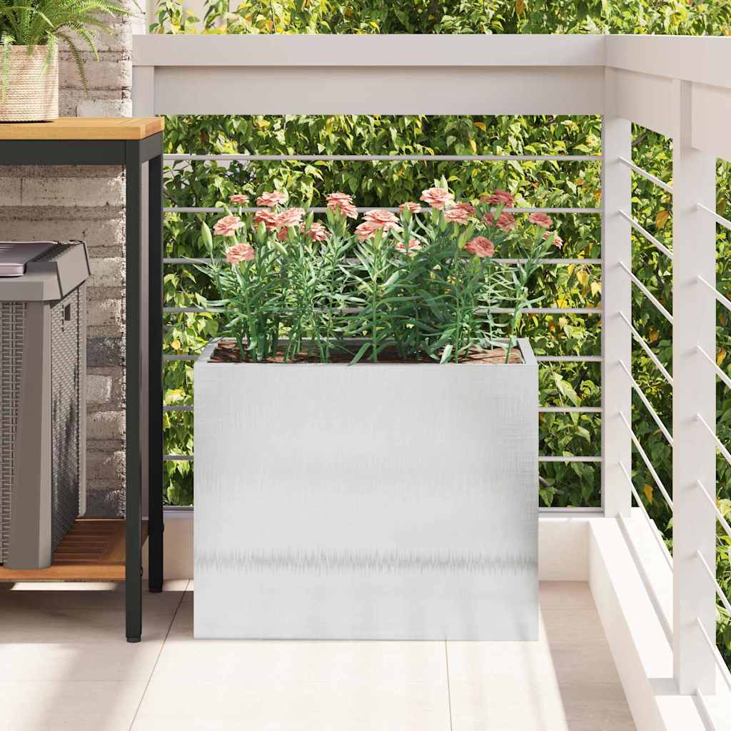 Garden Planter Silver 50 x 32 x 40 cm Stainless steel