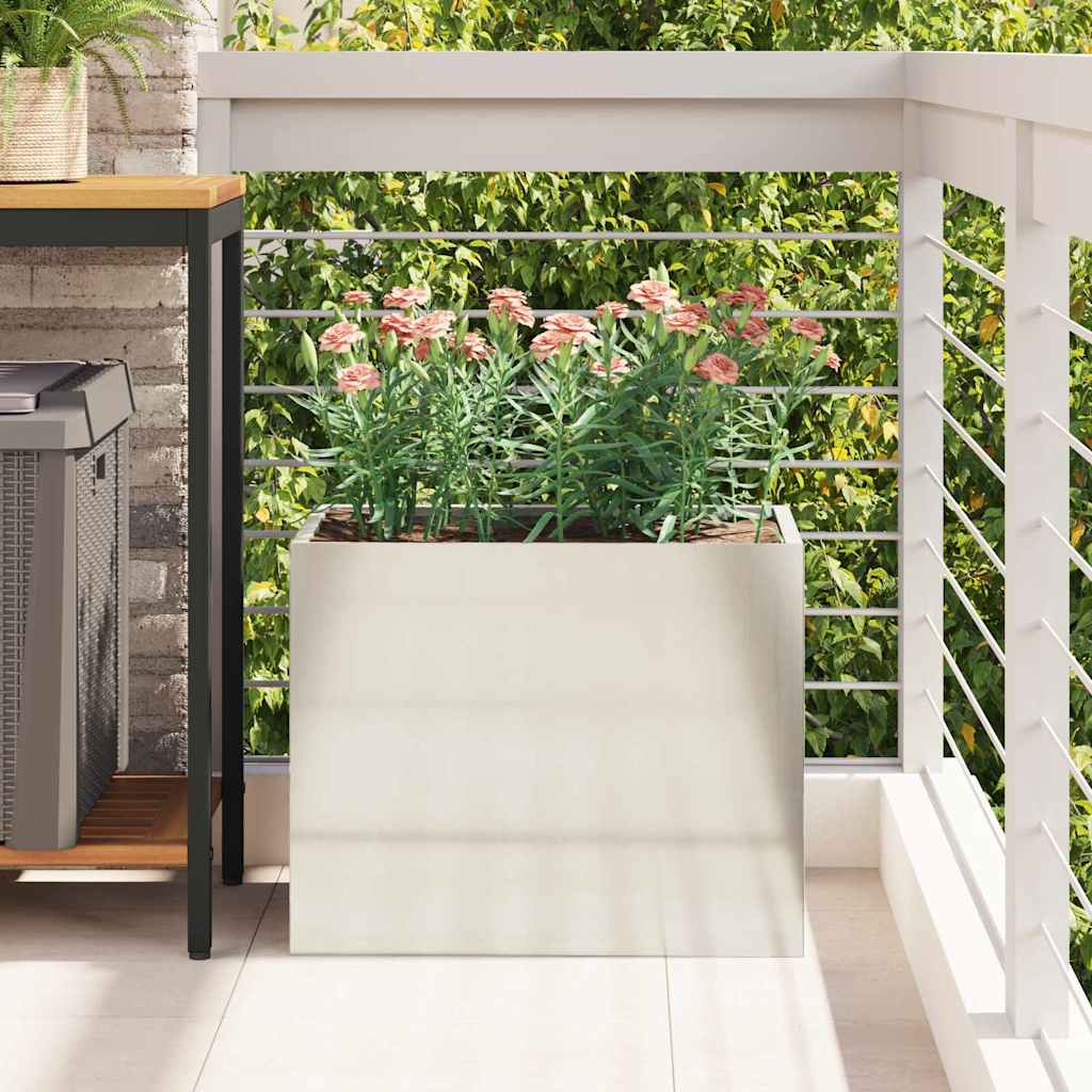 Garden Planter Silver 50 x 32 x 40 cm Galvanised steel