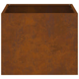Garden Planter Brown 50 x 32 x 40 cm Weathered steel