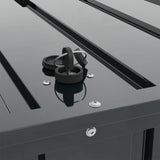 Garden Storage Box Black 101 x 56.5 x 50 cm Steel