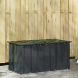 Garden Storage Box Black 101 x 56.5 x 50 cm Steel