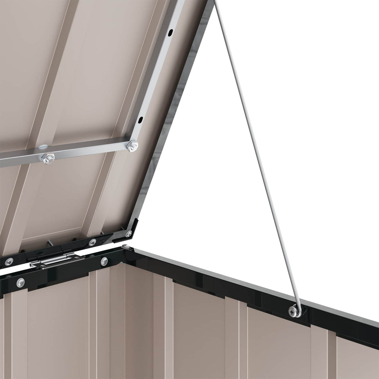 Garden Storage Box Black 101 x 82 x 50 cm Steel