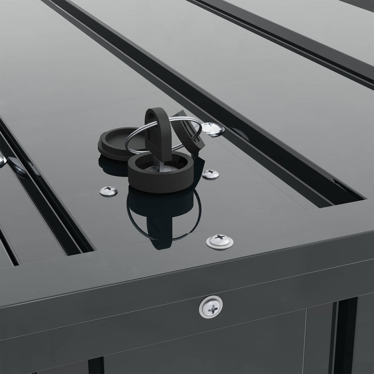 Garden Storage Box Black 101 x 82 x 50 cm Steel