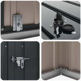 Garden Storage Box Black 101.5 x 57 x 100.5 cm Steel