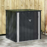 Garden Storage Box Black 101.5 x 82 x 100 cm Steel