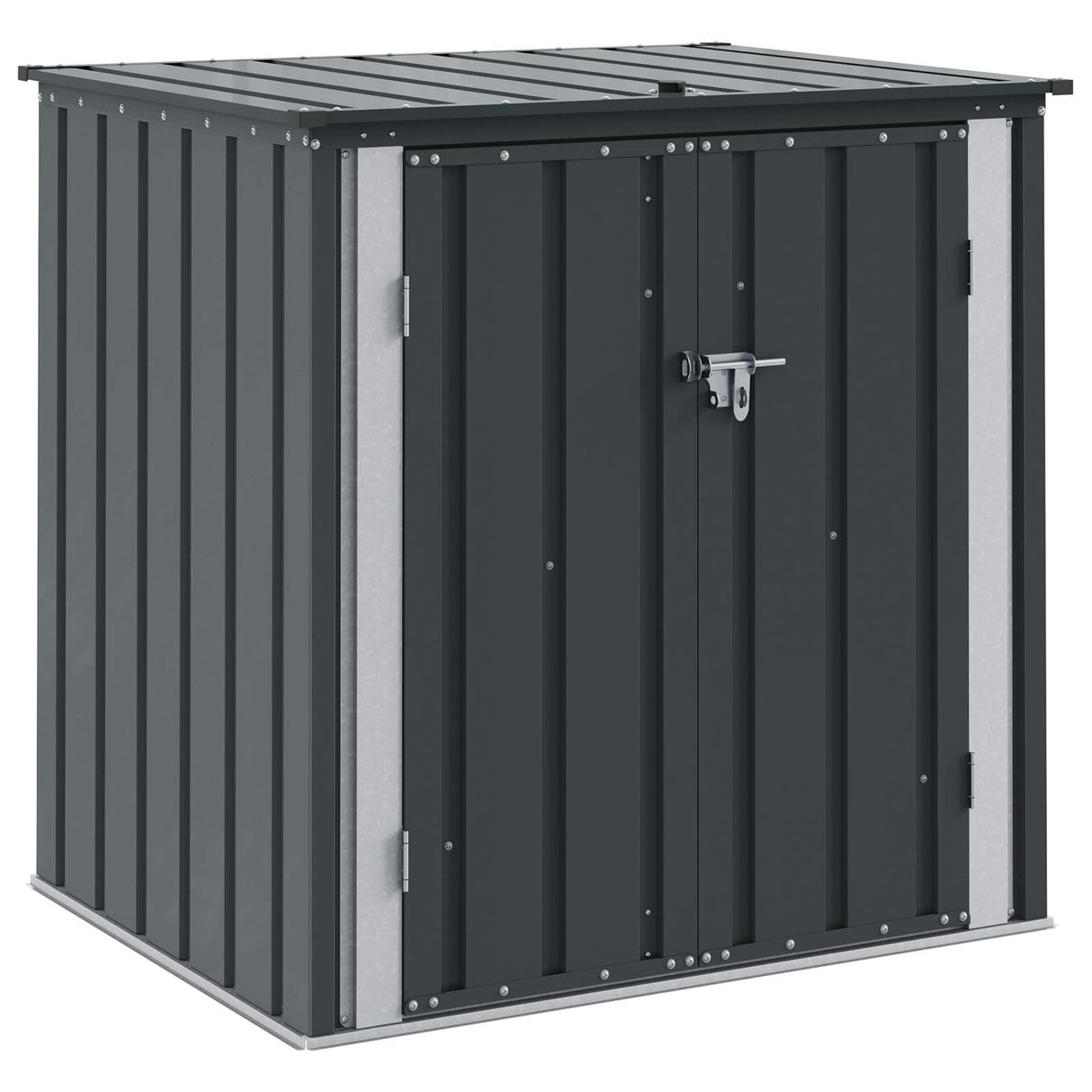 Garden Storage Box Black 101.5 x 82 x 100 cm Steel