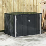 Garden Storage Box Black 151.5 x 107 x 100 cm Steel