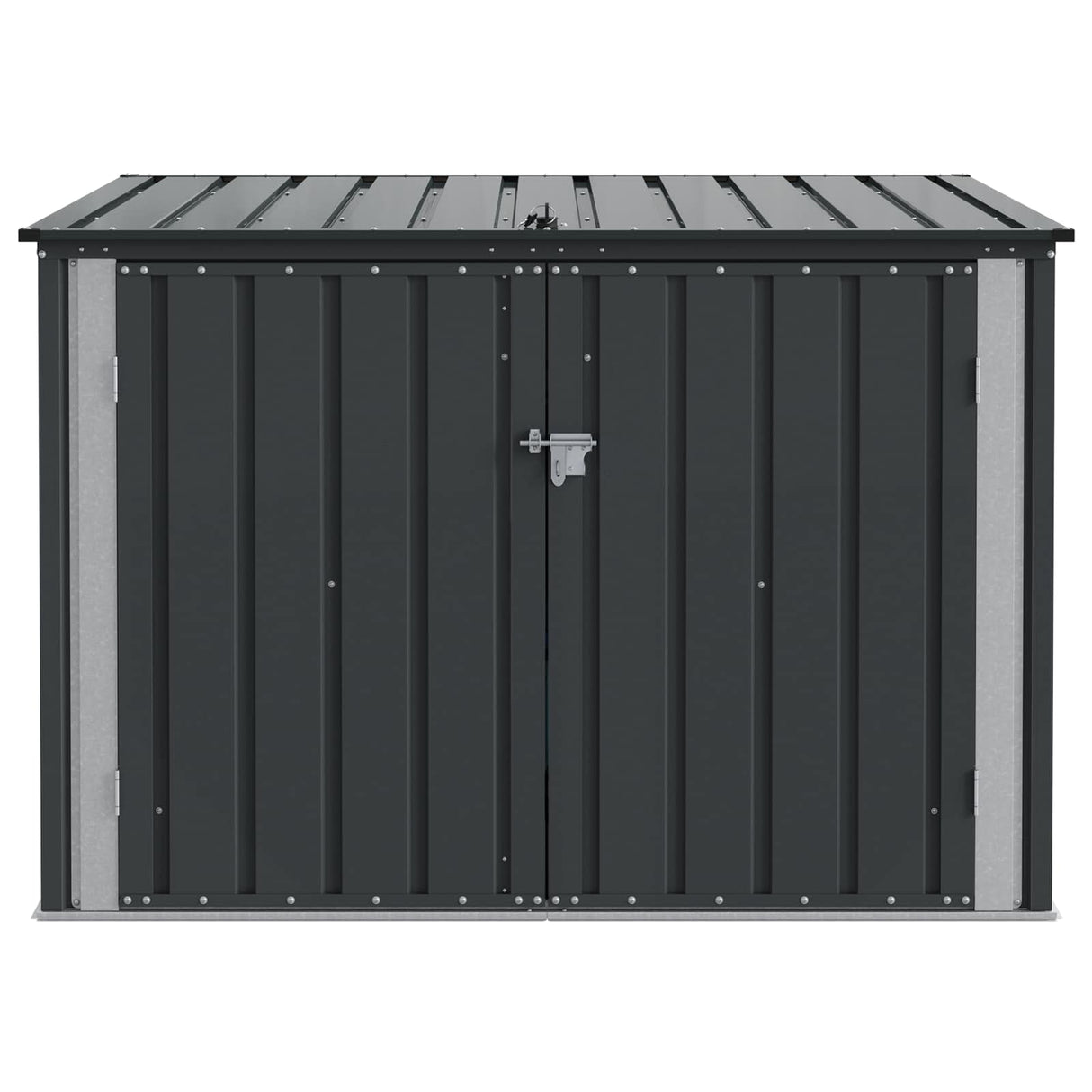 Garden Storage Box Black 151.5 x 107 x 100 cm Steel
