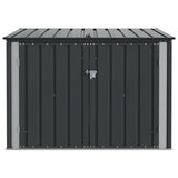 Garden Storage Box Black 151.5 x 107 x 100 cm Steel