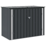 Garden Storage Box Black 151.5 x 82 x 110.5 cm Steel