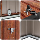 Garden Storage Box Brown 151.5 x 82 x 110.5 cm Steel