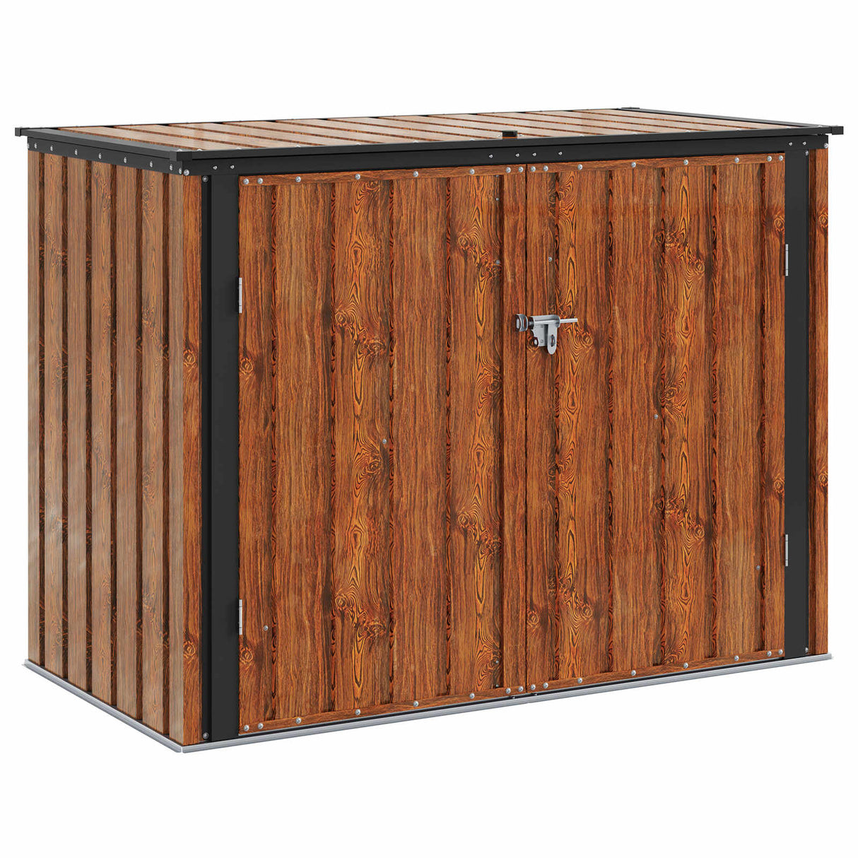 Garden Storage Box Brown 151.5 x 82 x 110.5 cm Steel