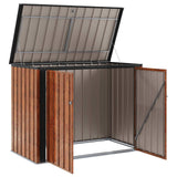 Garden Storage Box Brown 151.5 x 82 x 110.5 cm Steel