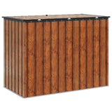 Garden Storage Box Brown 151.5 x 82 x 110.5 cm Steel