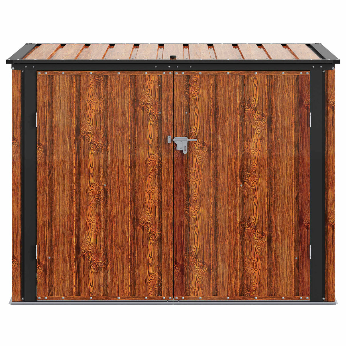 Garden Storage Box Brown 151.5 x 82 x 110.5 cm Steel