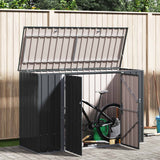 Garden Storage Box Black 214 x 82 x 132 cm Steel