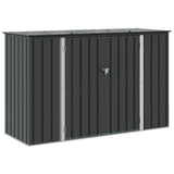 Garden Storage Box Black 214 x 82 x 132 cm Steel