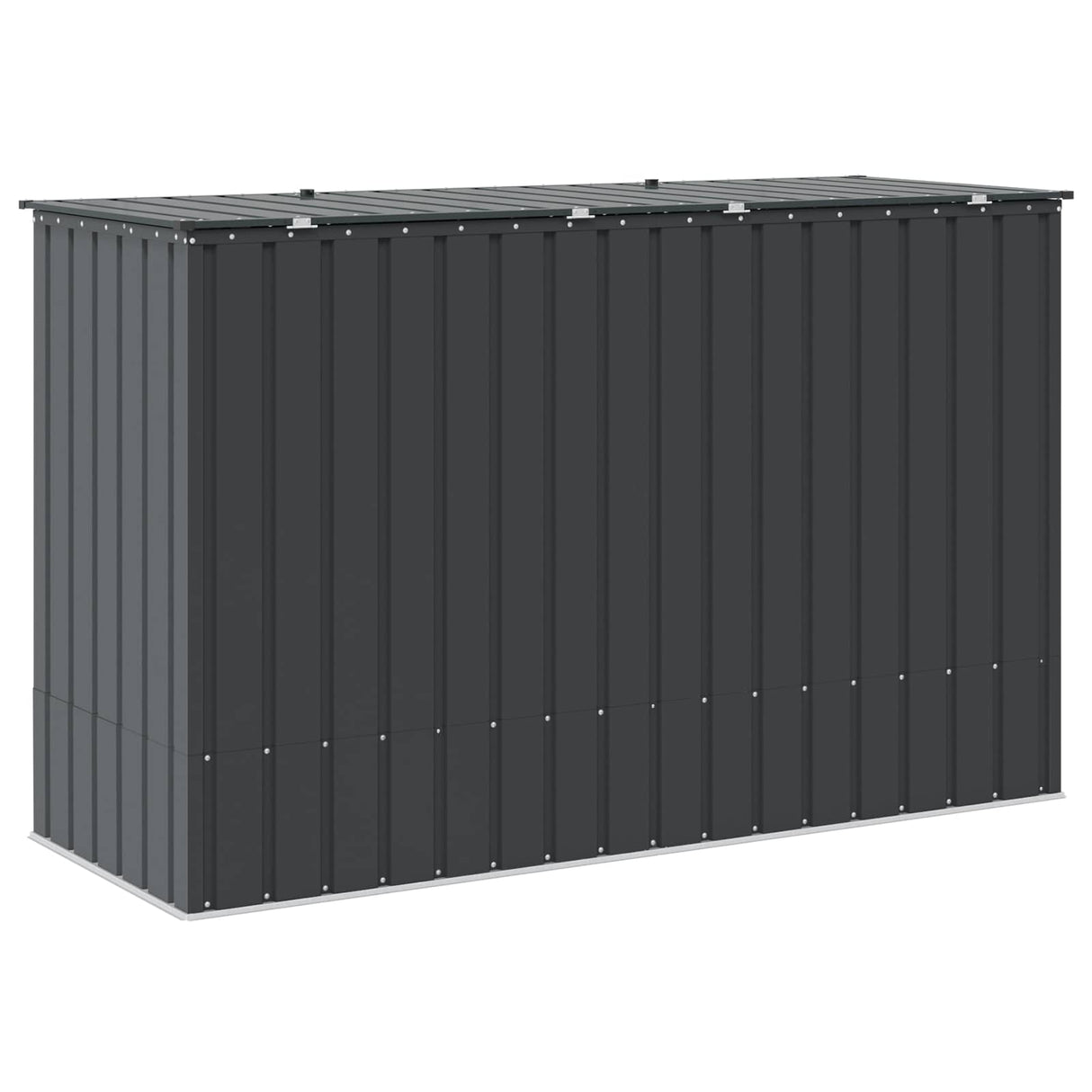Garden Storage Box Black 214 x 82 x 132 cm Steel