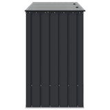 Garden Storage Box Black 214 x 82 x 132 cm Steel