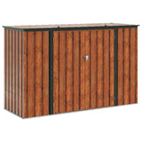 Garden Storage Box Brown 214 x 82 x 132 cm Steel