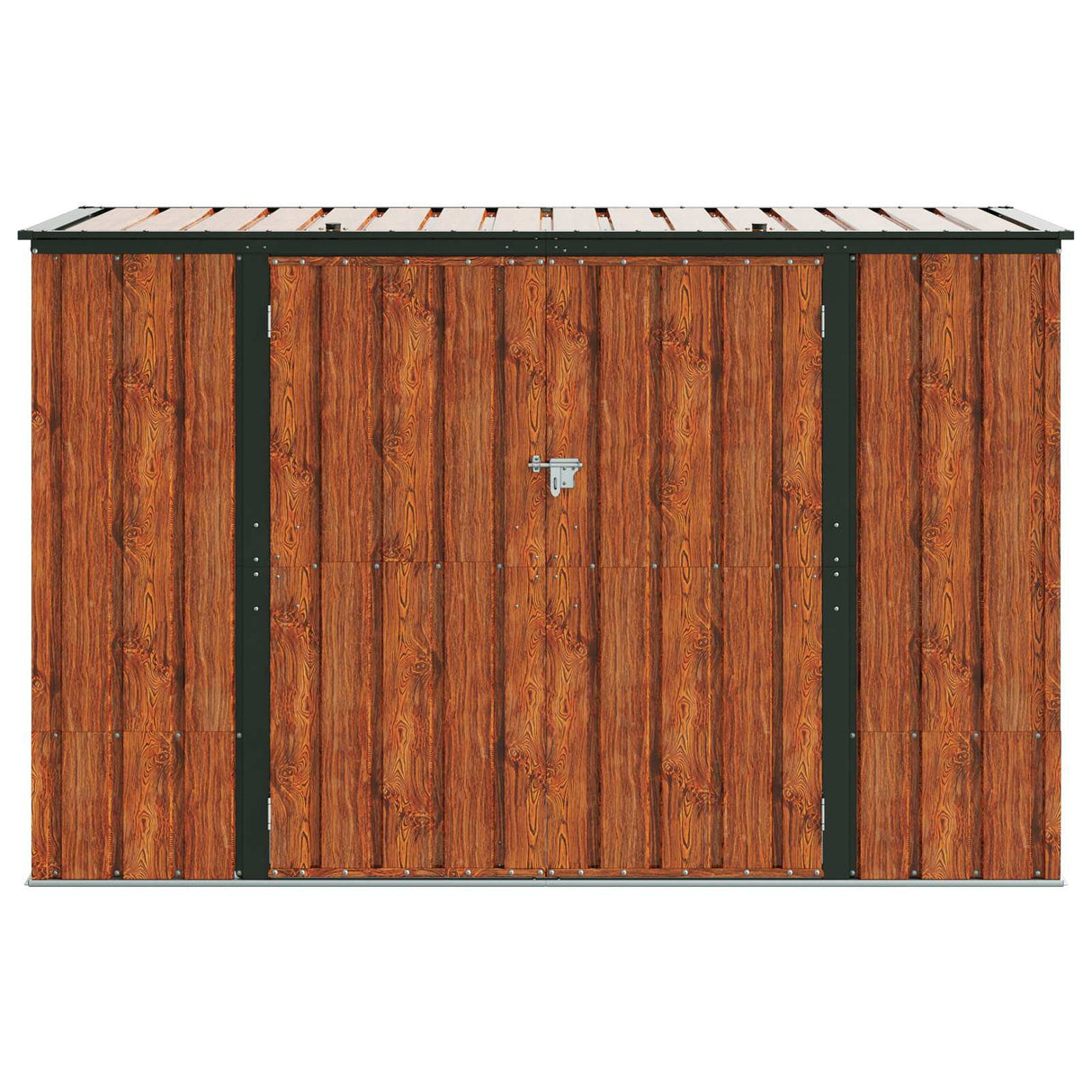 Garden Storage Box Brown 214 x 82 x 132 cm Steel