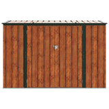 Garden Storage Box Brown 214 x 82 x 132 cm Steel