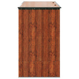 Garden Storage Box Brown 214 x 82 x 132 cm Steel