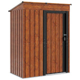 Garden Sheds Brown 137 x 81 x 180 cm Metal