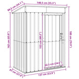 Garden Sheds Brown 137 x 81 x 180 cm Metal