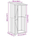 Garden Sheds Brown 103 x 74 x 200 cm Metal