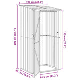 Garden Sheds Brown 103 x 86 x 200 cm Metal