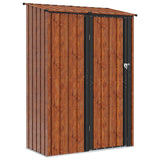 Garden Sheds Brown 140.5 x 74 x 200 cm Metal