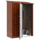 Garden Sheds Brown 140.5 x 74 x 200 cm Metal