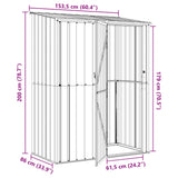 Garden Sheds Anthracite 153.5 x 86 x 200 cm Metal