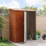 Garden Sheds Brown 153.5 x 86 x 200 cm Metal