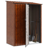 Garden Sheds Brown 153.5 x 86 x 200 cm Metal