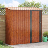 Garden Sheds Brown 203.5 x 73 x 200 cm Metal