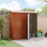 Garden Sheds Brown 203.5 x 73 x 200 cm Metal