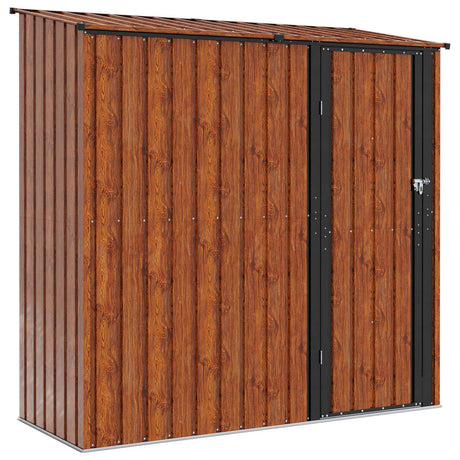 Garden Sheds Brown 203 x 85.5 x 200 cm Metal