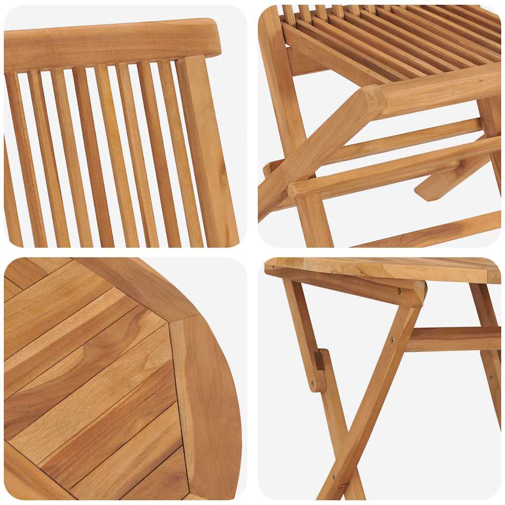 Garden Dining Set 2 pcs Brown Solid teak wood