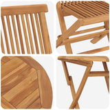 Garden Dining Set 2 pcs Brown Solid teak wood