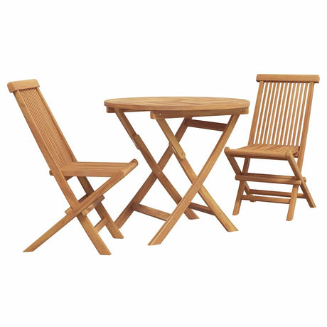 Garden Dining Set 2 pcs Brown Solid teak wood