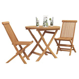 Garden Dining Set 2 pcs Brown Solid teak wood