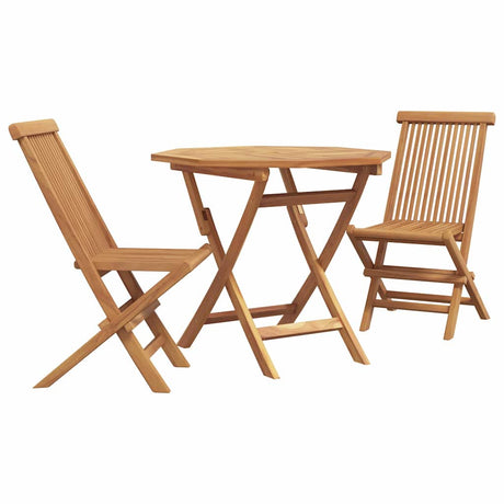 Garden Dining Set 2 pcs Brown Solid teak wood
