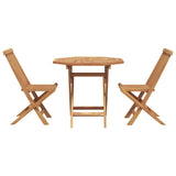 Garden Dining Set 2 pcs Brown Solid teak wood