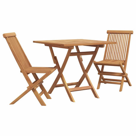 Garden Dining Set 2 pcs Brown Solid teak wood