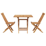Garden Dining Set 2 pcs Brown Solid teak wood