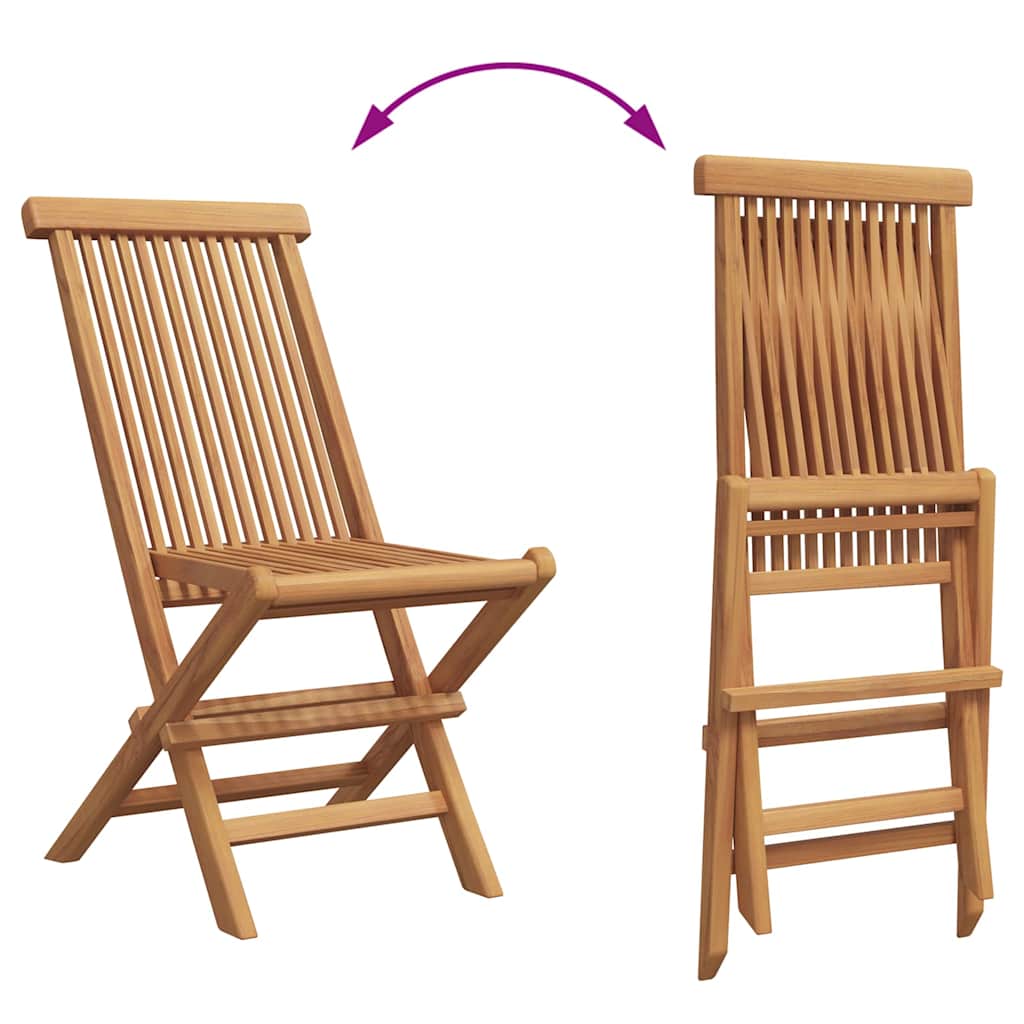 Garden Dining Set 2 pcs Brown Solid teak wood
